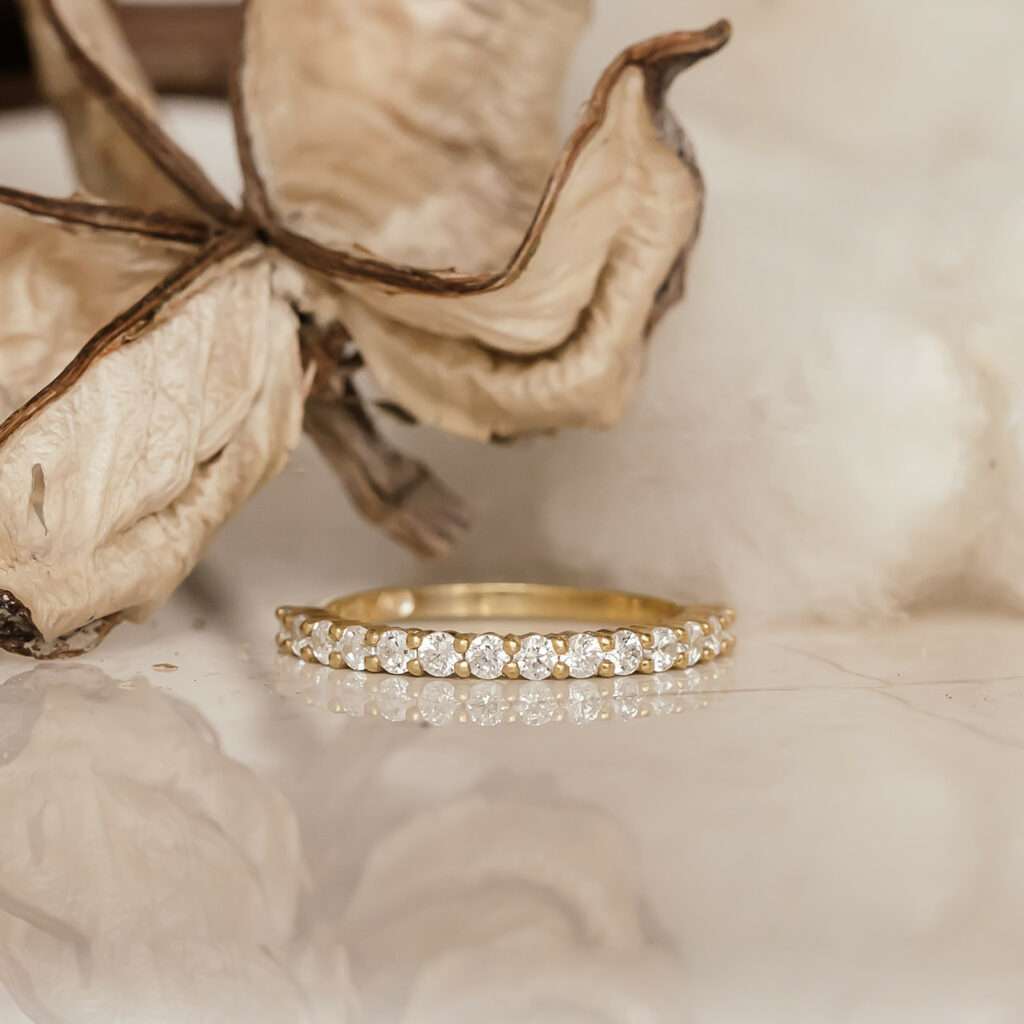 Half Eternity Medium Wedding Band