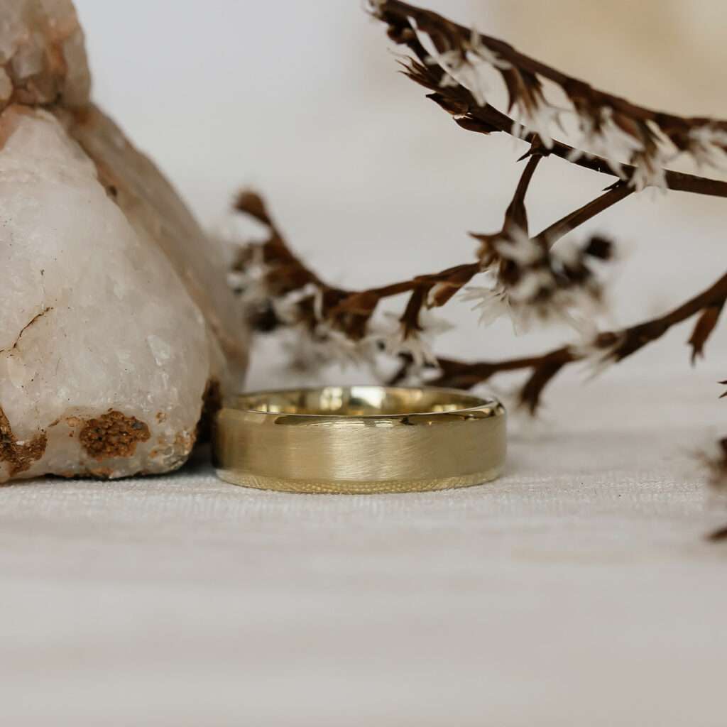 Gold Wedding Band for Him