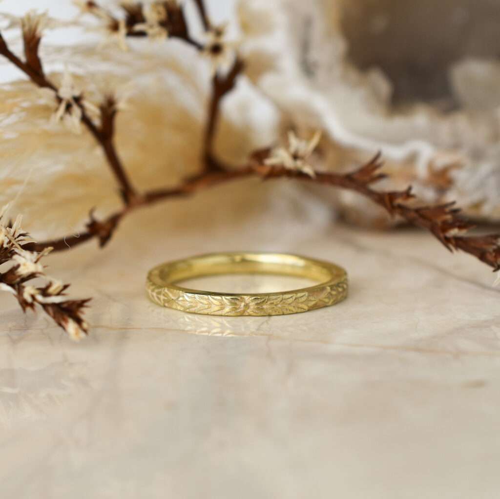 Floral Crown Wedding Ring